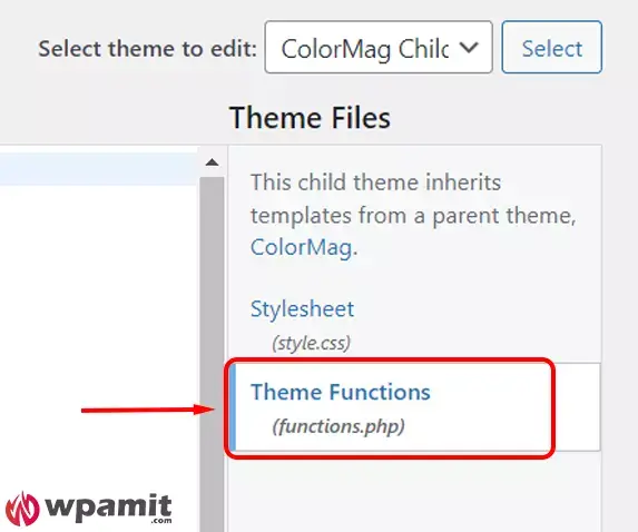 how to access theme functions or functions.php